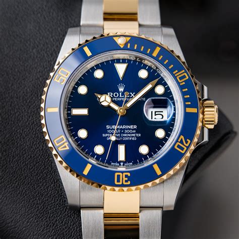 rolex submariner two tone bluesy